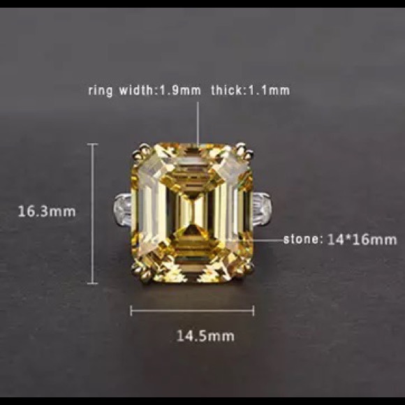 CITRINE Yellow Sterling Silver VVS1 Clarity White Gold Long Dangle Pin Earrings - Picture 11 of 16